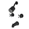 Kingston Brass KBX8140BX Two-Handle Tub and Shower Faucet, Matte Black KBX8140BX - alternate 1